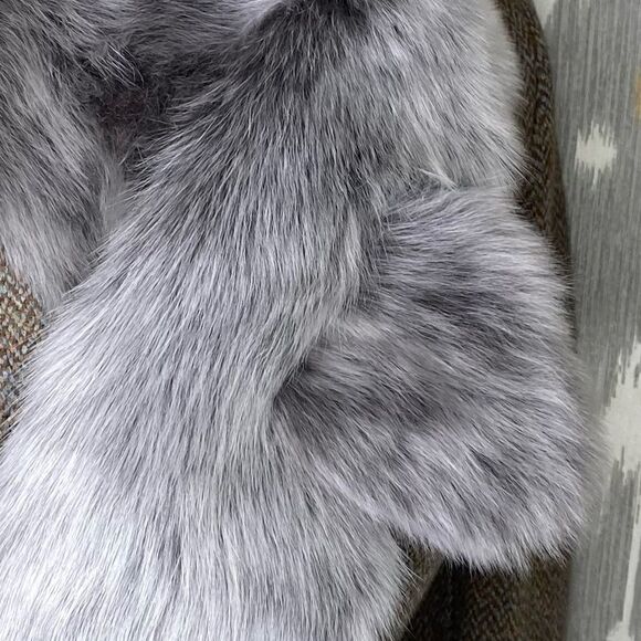 Ralph Lauren Collection * Fall 2014 Gray Italian Lamb Shearling Pull-Thru Collar - Picture 8 of 16